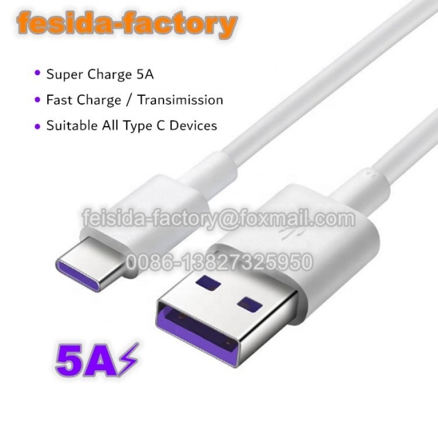 Factory Hot Sales 5A type C Fast Lightning charging cable